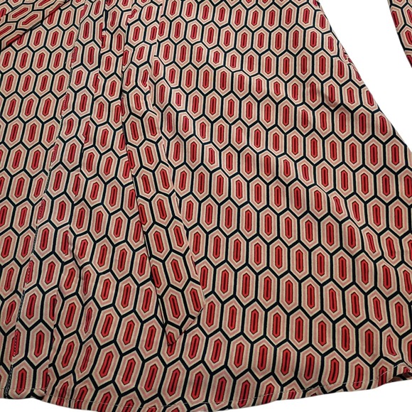 Banana Republic Shirt Dress Red Belted Split Bell Sleeves Size 6 Preppy Corpcore - Picture 4 of 12